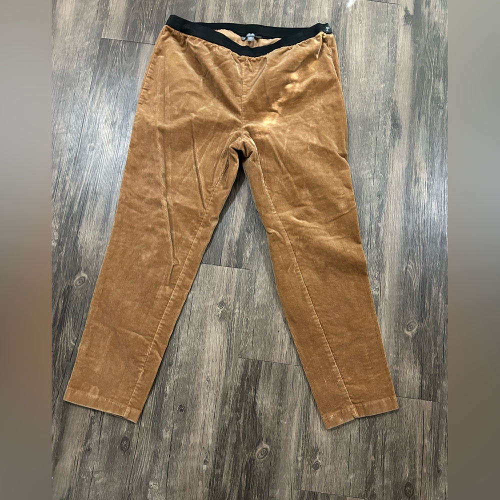 Jessica London Tan Corduroy‎ Straight Leg Pants Women's Plus Size 18W